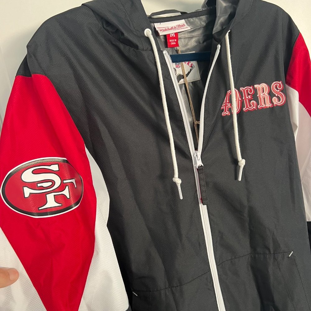 Full Zip Windbreaker Jacket - SF 49ers football- Medium *Taylor Swift style